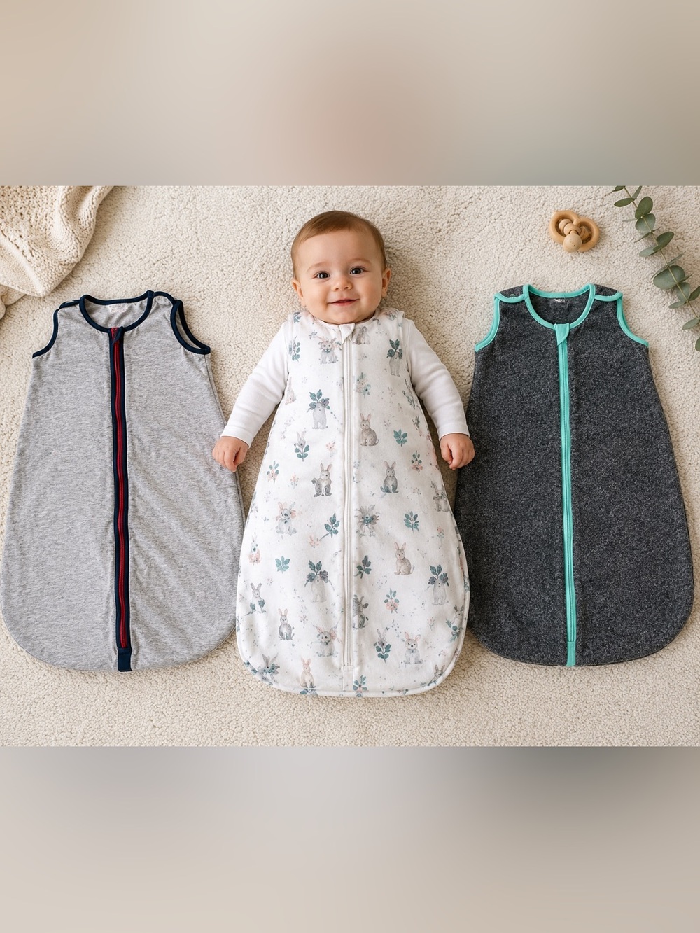 3-Pack Baby Sleep Sacks 0-6M | Lightweight to Warm | Baby Deedee & BloomsStar